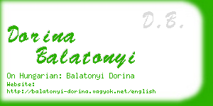 dorina balatonyi business card